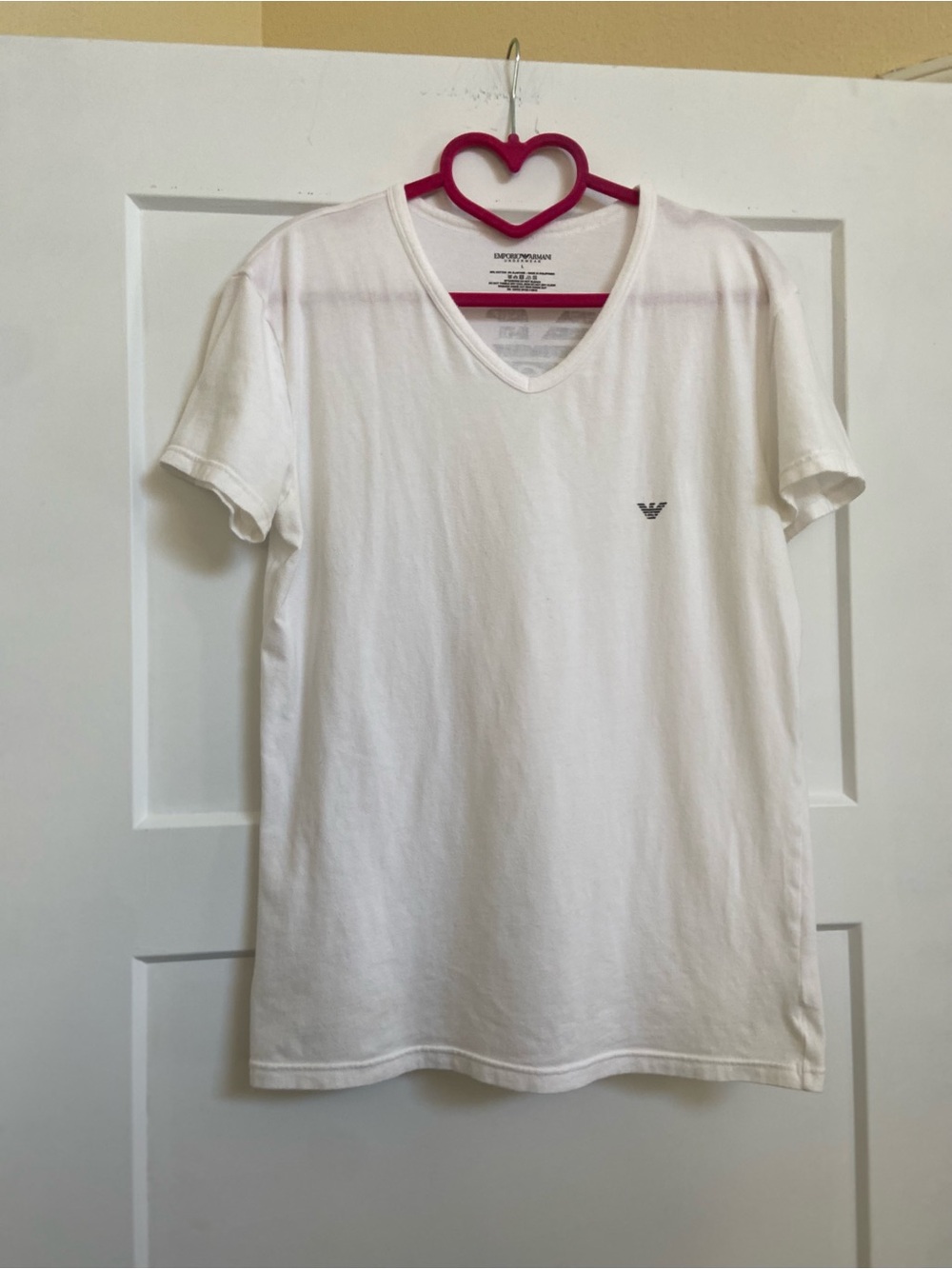 Emporio Armani underwear White V-Neck Short Sleeve Tee
